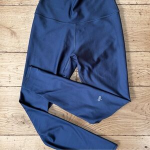 ALO Yoga High Waist Airlift Navy Blue Leggings